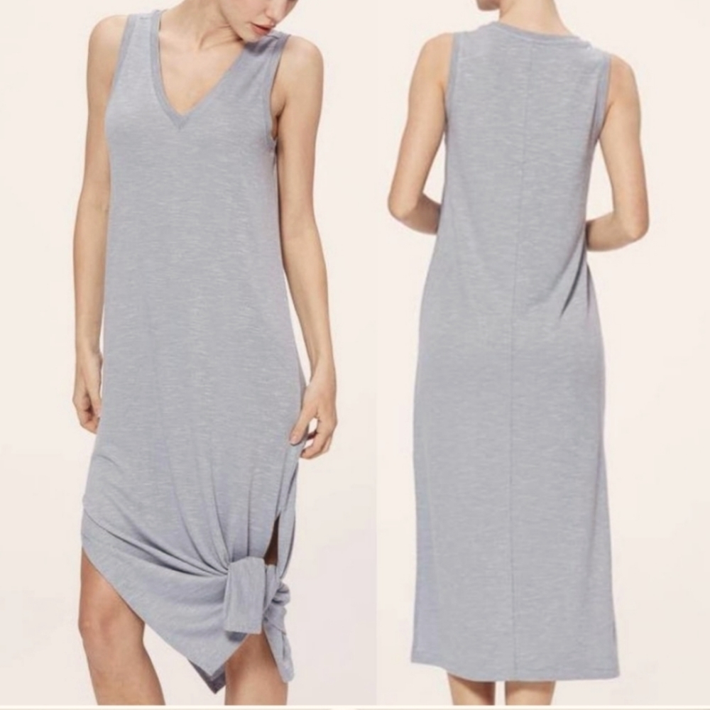 Paige Sage Knit Terry Tank Dress Sz XS heather gray